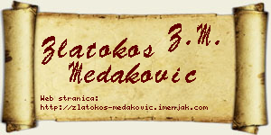 Zlatokos Medaković vizit kartica